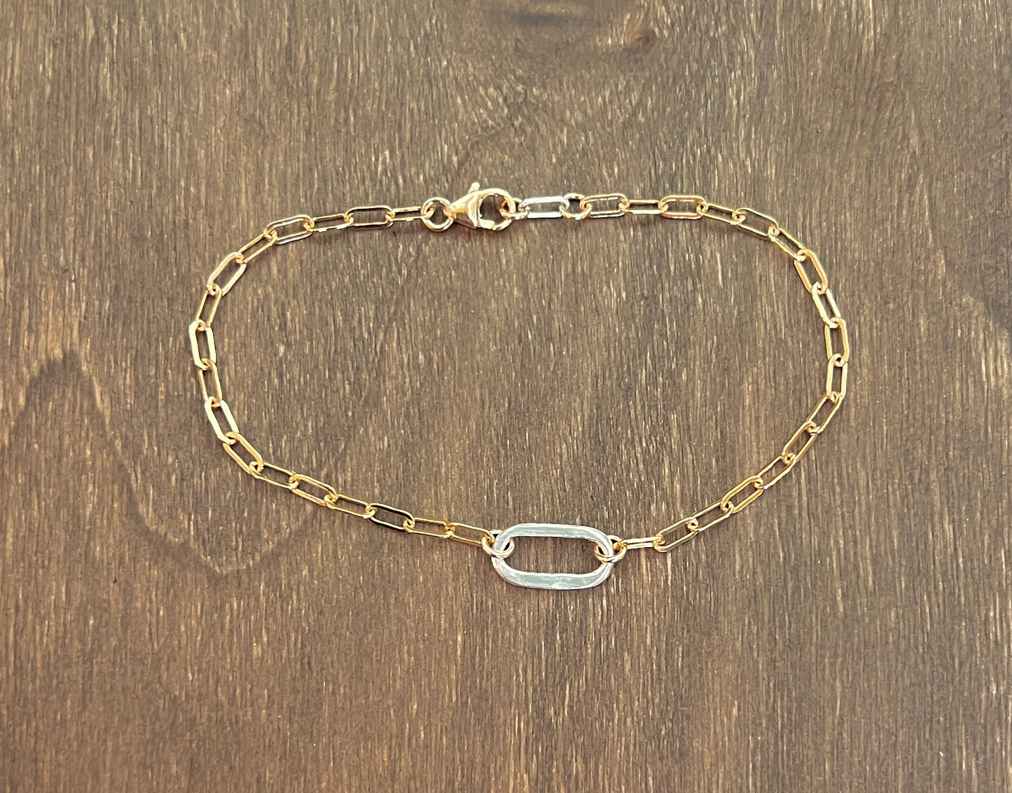 Sovereign Bracelet Sm Gold Chain with SS Link -  Mixed Metal
